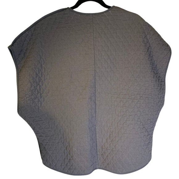 Prairie Underground Quilted Vest Size S / M Women's Gray Full Zip Oversized - Picture 2 of 8